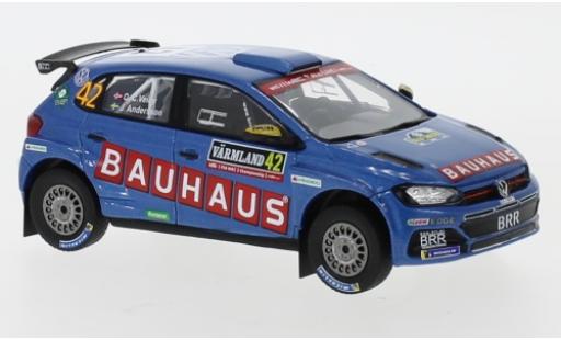 Modelauto Volkswagen Polo GTI R5 No.42 Bauhaus Rally WM Rally Zweden 2019 O.Veiby/J.Andersson 1/43 IXO
