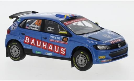 Modelauto Volkswagen Polo GTI R5 No.48 Bauhaus Rally WM Rally Finnland 2019 J.Kristoffersson/S.Skjaermoen 1/43 IXO