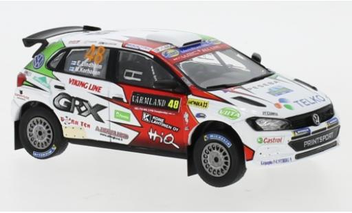 Modelauto Volkswagen Polo GTI R5 No.48 Rally WM Rally Zweden 2019 E.Lindholm/M.Korhonen 1/43 IXO