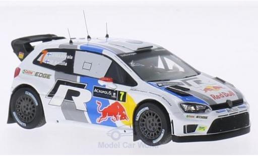 Modelauto Volkswagen Polo WRC R No.7 Red Bull Rally WM Rally Acropolis 2013 J-M.Latvala/M.Anttila 1/43 IXO