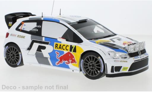 Modelauto Volkswagen Polo WRC R No.7 Motorsport Rally Catalunya 2013 with night lights J-M.Latvala/M.Antilla 1/18 IXO