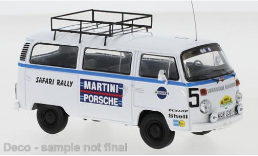 Modelauto Volkswagen T2 B Bus Team Porsche Martini Martini Rally WM Safari Rally 1978 Rally Assistance Van 1/43 IXO