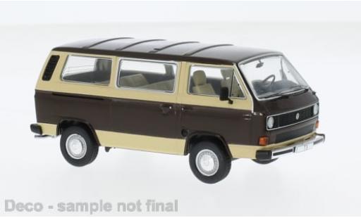 Modelauto Volkswagen T3 A Caravelle bruin/beige 1981 1/43 IXO