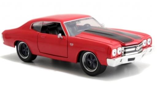 Modelauto Chevrolet Chevelle SS rood/zwart Fast & Furious 1970 Doms sans Vitrine 1/24 Jada Toys