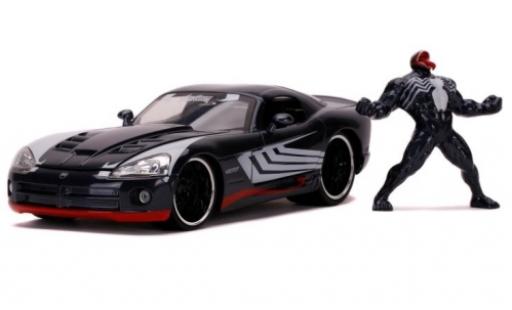 Modelauto Dodge Viper SRT 10 SRT10 metallic grijs Spider-Man - Venom 2008 avec figurine 1/24 Jada Toys