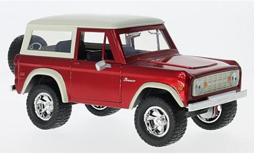 Modelauto Ford Bronco Wagon Hardtop rood/beige 1973 sans Vitrine 1/24 Jada Toys