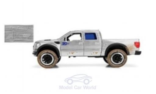 Modelauto Ford F-150 Raptor 50 SVT grijs/blauw 2011 met Schmutzeffekt 1/24 Jada Toys