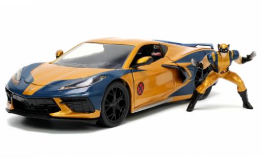 Modelauto Chevrolet Corvette Stingray (C8) Marvel Avengers - X-Men Wolverin 2020 1/24 Jada Toys