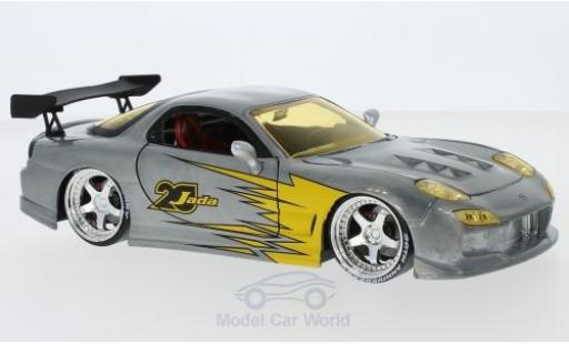 Modelauto Mazda RX7 Base grijs/Dekor 1993 1/24 Jada Toys