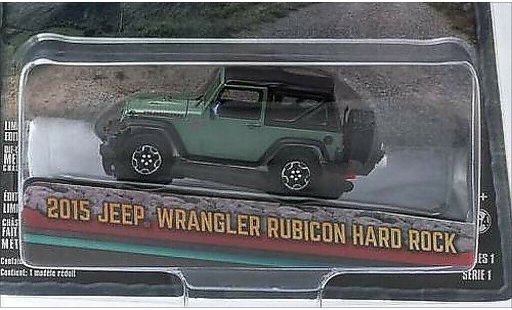 Jeep Wrangler Base 1/64 Greenlight groen/mat-zwart 2015 modelauto