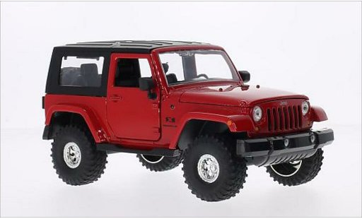Jeep Wrangler Base 1/24 Jada Toys rood/zwart 2007 modelauto