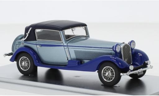 Modelauto Alfa Romeo 6C 1750 gran sport GTC Castagna metallic blauw/blauw RHD 1931 kap ferm&Atilde;&copy; 1/43 Kess