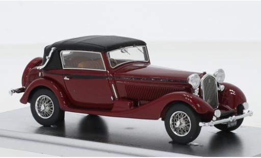Modelauto Alfa Romeo 6C 1750 gran sport GTC Castagna rood/zwart RHD 1931 kap ferm&Atilde;&copy; 1/43 Kess