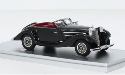 Modelauto Mercedes 320 Base N (W142) Combination Coupe zwart 1938 1/43 Kess