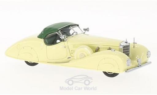 Modelauto Mercedes 540 Roadster K (W29) Stromlinien Erdmann & Rossi geel/groen King Ghazi of Iraq 1936 1/43 Kess