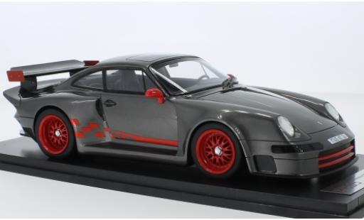Modelauto Porsche 911 Base Almeras metallic grijs 1/18 Kess