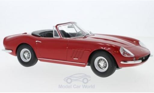 Modelauto Ferrari 275 GTB/4 NART Spyder rood Softtop liegt ein 1/18 KK Scale