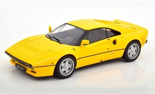 Modelauto Ferrari 288 Coupe GTO geel 1984 1/18 KK Scale