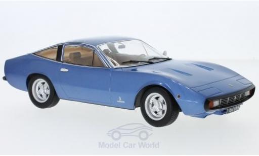 Modelauto Ferrari 365 GTC/4 metallic blauw 1971 1/18 KK Scale