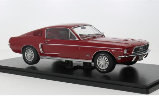 Modelauto Ford Mustang Fastback GT rood 1968 1/18 KK Scale