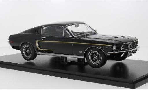 Modelauto Ford Mustang Fastback GT zwart 1968 1/18 KK Scale
