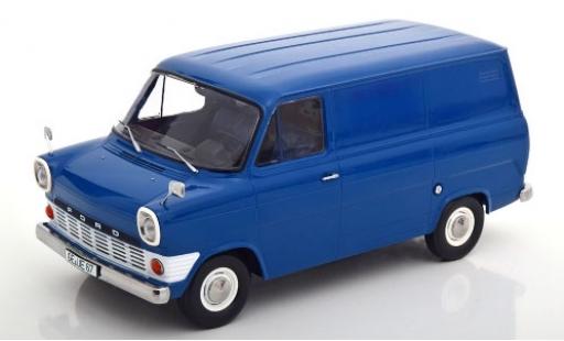Modelauto Ford Transit Mk1 bestelwagen blauw 1965 1/18 KK Scale