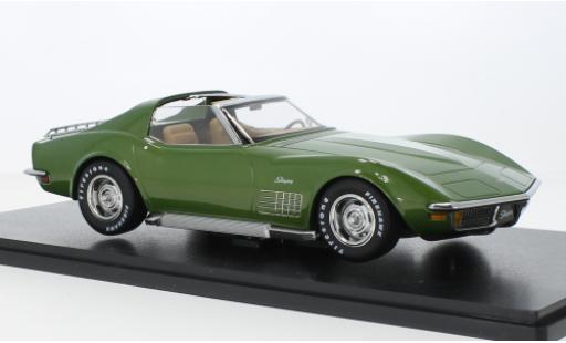 Modelauto Chevrolet Corvette Coupe (C3) metallic groen 1972 1/18 KK Scale