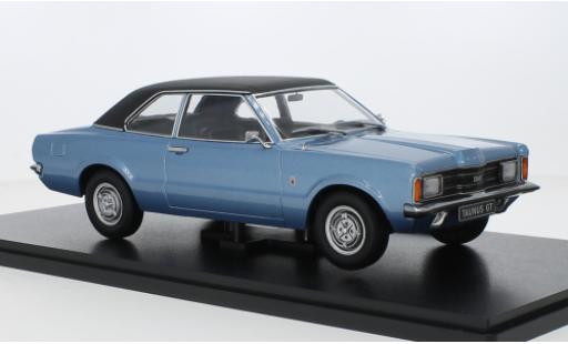 Modelauto Ford Taunus TC1 1300 GT () metallic blauw /mate-zwart 1971 1/18 KK Scale