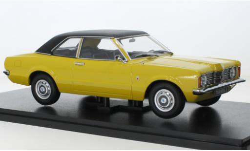 Modelauto Ford Taunus TC1 1300 L () geel/zwart 1971 1/18 KK Scale