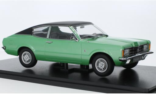 Modelauto Ford Taunus TC1 (TC I) GT Coupe metallic groen/zwart 1971 1/18 KK Scale
