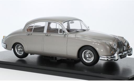 Modelauto Jaguar MK Base II 3.8 metallic grijs RHD 1959 1/18 KK Scale