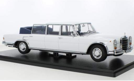 Modelauto Mercedes 600 Landaulet (W100) wit/blauw 1964 1/18 KK Scale