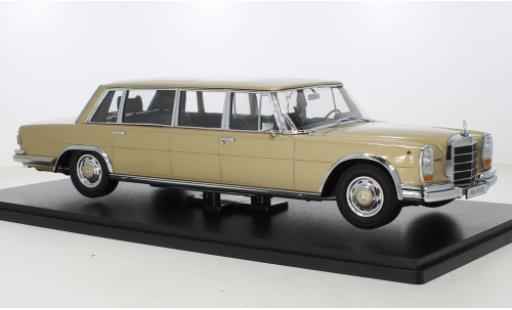 Modelauto Mercedes 600 Pullman (W100) metallic beige 1964 1/18 KK Scale