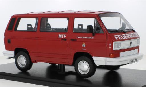 Modelauto Volkswagen T3 B Bus Syncro Brandweer M&Atilde;&frac14;nster 1987 1/18 KK Scale
