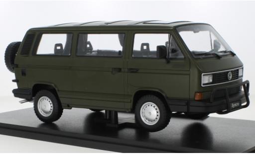 Modelauto Volkswagen T3 B Bus Syncro mat-olijfgroen 1987 1/18 KK Scale