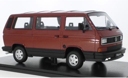 Modelauto Volkswagen T3 B Multivan Magnum metallic rood 1987 1/18 KK Scale