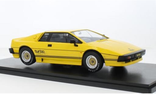 Modelauto Lotus Esprit Base Turbo geel RHD 1981 1/18 KK Scale
