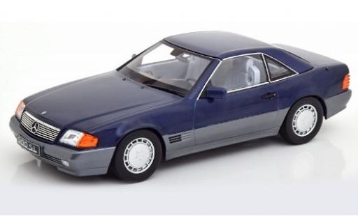 Modelauto Mercedes 500 Base SL (R129) metallic blauw 1993 1/18 KK Scale
