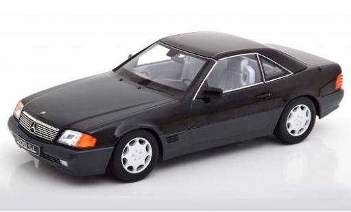 Modelauto Mercedes 500 Base SL (R129) metallic zwart 1993 1/18 KK Scale