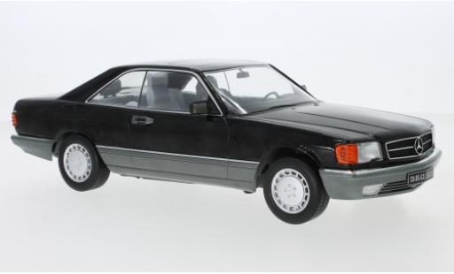 Modelauto Mercedes 560 Coupe SEC (C126) zwart 1985 1/18 KK Scale