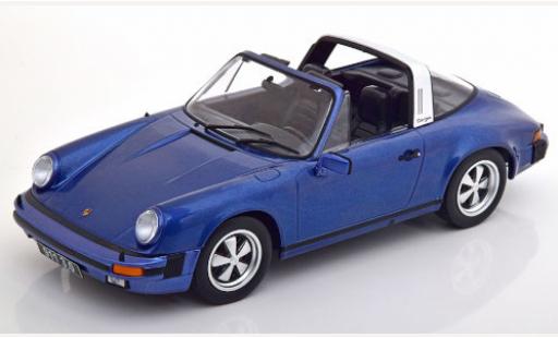 Modelauto Porsche 911 Targa Carrera 3.0 metallic blauw 1977 1/18 KK Scale
