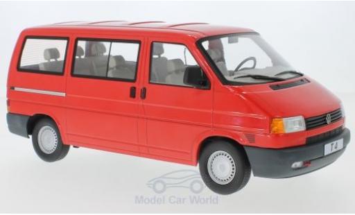 Modelauto Volkswagen T4 Base Caravelle rood 1992 1/18 KK Scale