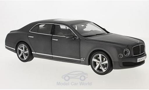 Modelauto Bentley Mulsanne Speed mat-grijs 2014 1/18 Kyosho