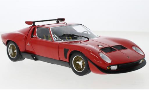 Modelauto Lamborghini Miura SVR rood/zwart 1/18 Kyosho