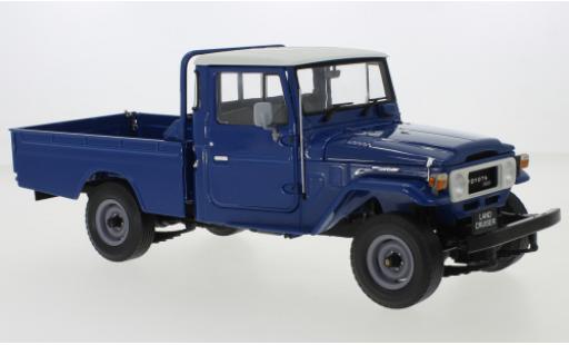 Modelauto Toyota Land Cruiser 40 Pick Up blauw RHD 1/18 Kyosho