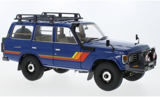 Modelauto Toyota Land Cruiser 60 blauw/D&Atilde;&copy;corer 1/18 Kyosho