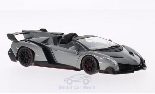 Modelauto Lamborghini Veneno Roadster metallic grijs/groen 1/43 Kyosho
