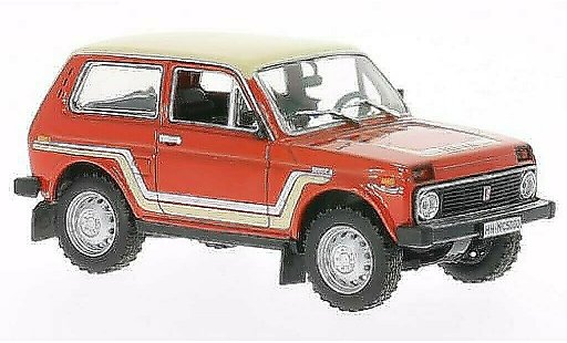 Lada Niva California 1/43 WhiteBox rood/beige 1981 modelauto