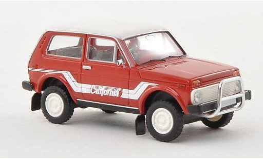 Lada Niva California 1/87 Brekina rood/wit modelauto