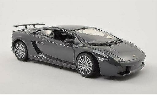 Lamborghini Gallardo Superleggera 1/24 Motormax grijs/zwart modelauto